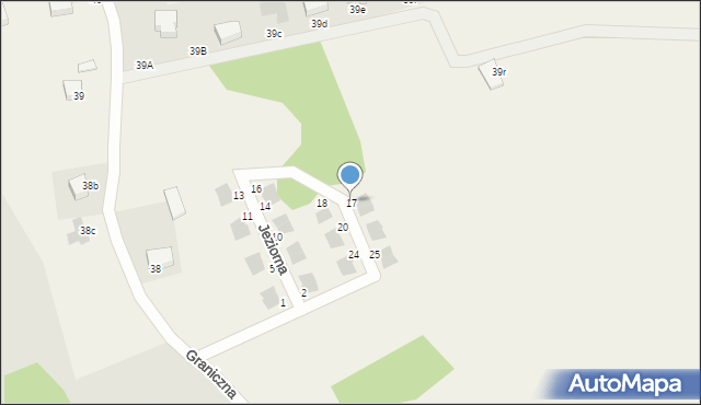 Szczęsne, Jeziorna, 17, mapa Szczęsne