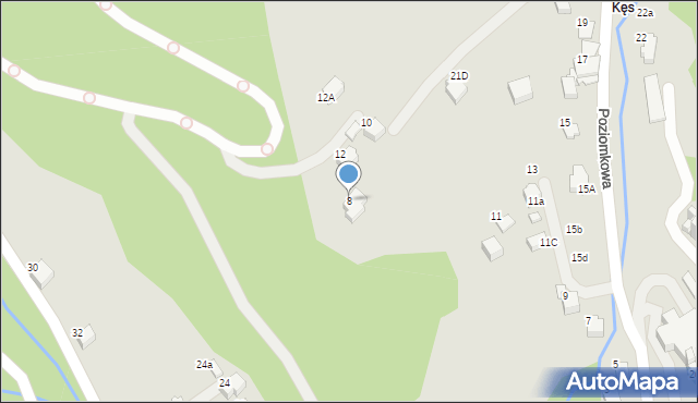 Szczyrk, Jeżynowa, 8, mapa Szczyrk