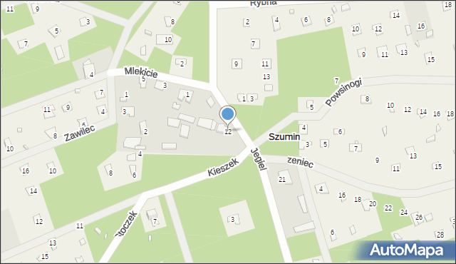 Szumin, Jegiel, 12, mapa Szumin