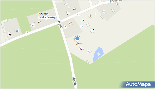 Szumin, Jegiel, 47, mapa Szumin