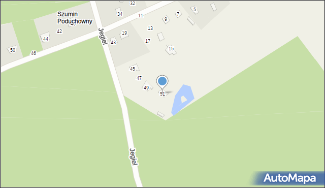 Szumin, Jegiel, 51, mapa Szumin