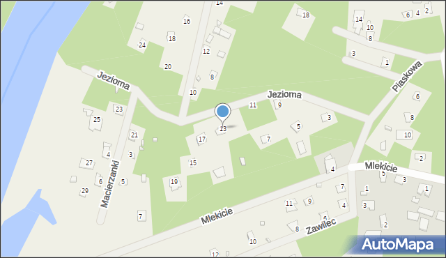 Szumin, Jeziorna, 13, mapa Szumin