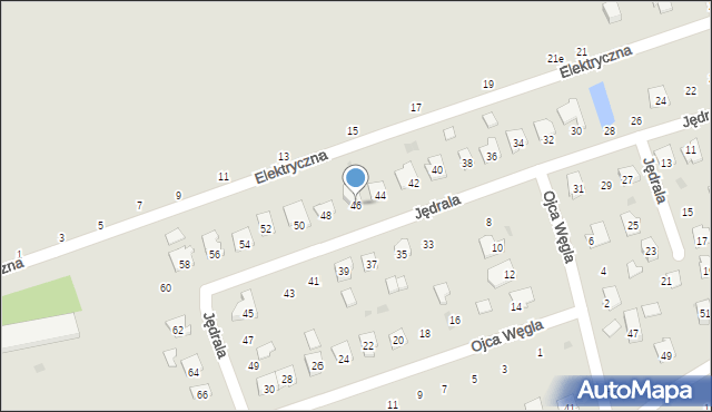 Tarnobrzeg, Jędrala Walentego, 46, mapa Tarnobrzegu