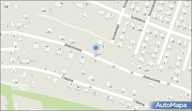 Tarnów, Jesionowa, 12f, mapa Tarnów