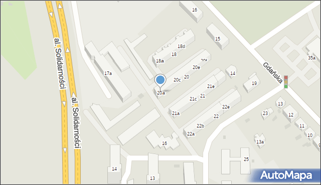 Tczew, Jedności Narodu, 20a, mapa Tczew