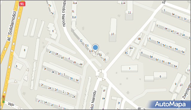 Tczew, Jedności Narodu, 33, mapa Tczew