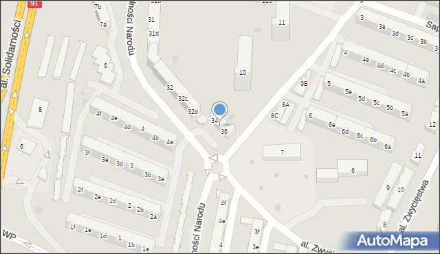 Tczew, Jedności Narodu, 35, mapa Tczew