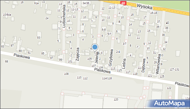 Tomaszów Mazowiecki, Jelenia, 1, mapa Tomaszów Mazowiecki