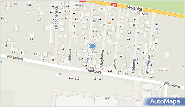 Tomaszów Mazowiecki, Jelenia, 4, mapa Tomaszów Mazowiecki