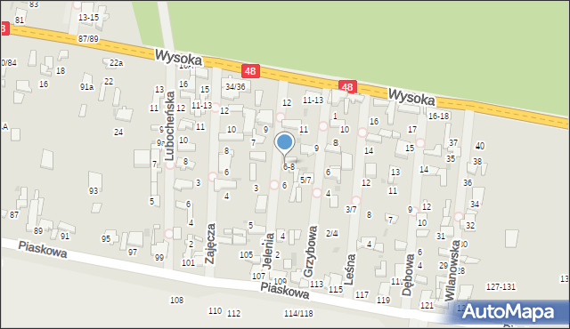 Tomaszów Mazowiecki, Jelenia, 6/8, mapa Tomaszów Mazowiecki