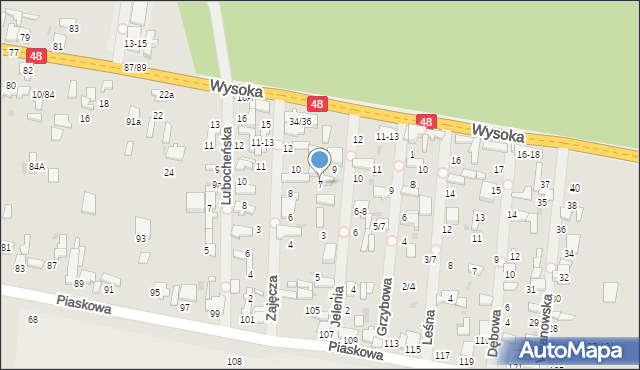 Tomaszów Mazowiecki, Jelenia, 7, mapa Tomaszów Mazowiecki