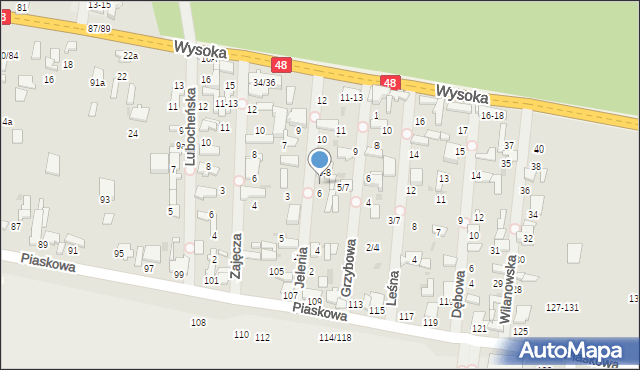 Tomaszów Mazowiecki, Jelenia, 8, mapa Tomaszów Mazowiecki