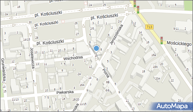 Tomaszów Mazowiecki, Jerozolimska, 10, mapa Tomaszów Mazowiecki
