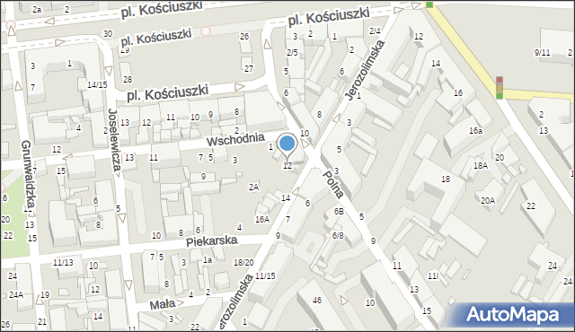 Tomaszów Mazowiecki, Jerozolimska, 12, mapa Tomaszów Mazowiecki