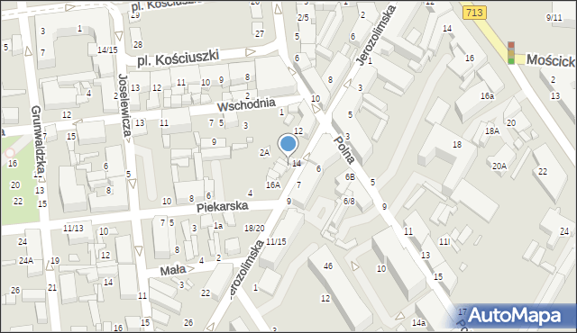 Tomaszów Mazowiecki, Jerozolimska, 14A, mapa Tomaszów Mazowiecki