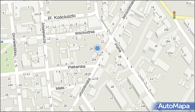 Tomaszów Mazowiecki, Jerozolimska, 16, mapa Tomaszów Mazowiecki