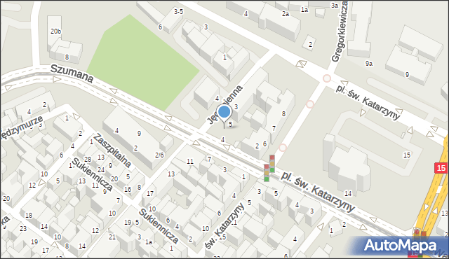 Toruń, Jęczmienna, 7, mapa Torunia