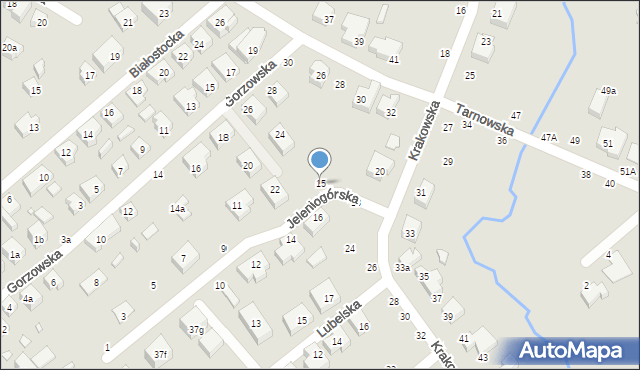 Toruń, Jeleniogórska, 15, mapa Torunia