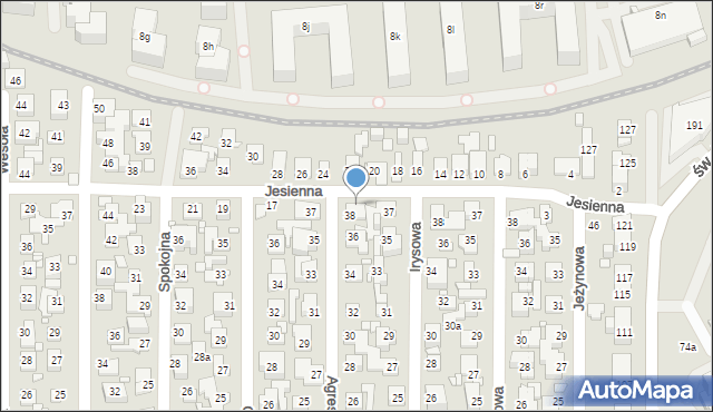 Toruń, Jesienna, 13, mapa Torunia