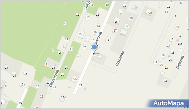 Tresta, Jesionowa, 23, mapa Tresta