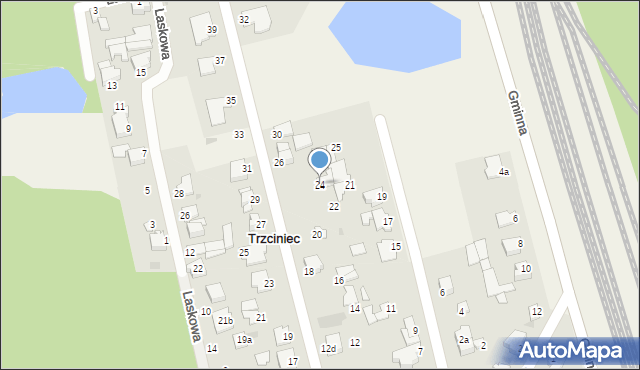 Trzciniec, Jemiołowa, 24, mapa Trzciniec