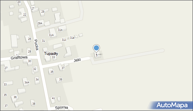 Tupadły, Jeki Józefa, mjr. pil., 5, mapa Tupadły