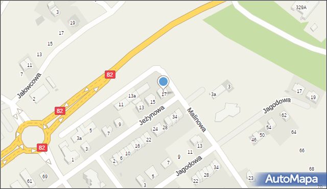 Turka, Jeżynowa, 17, mapa Turka