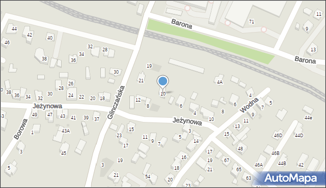 Tychy, Jeżynowa, 10, mapa Tychów