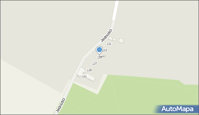 Tychy, Jedności, 135, mapa Tychów