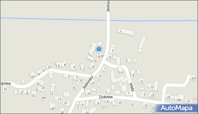 Tychy, Jedności, 4, mapa Tychów