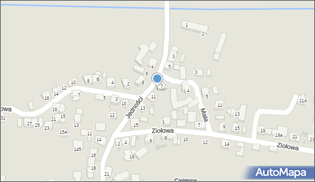Tychy, Jedności, 9, mapa Tychów