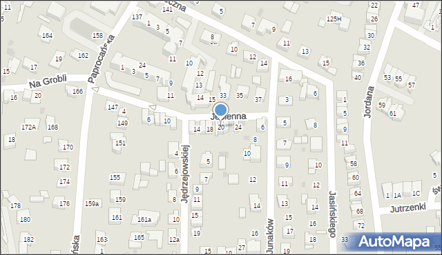 Tychy, Jesienna, 20, mapa Tychów