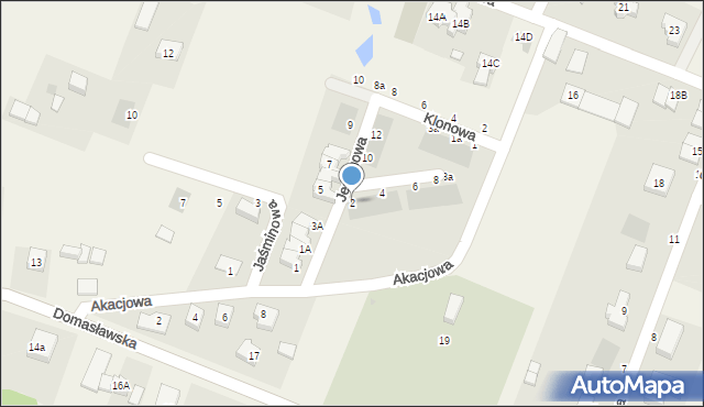 Tyniec Mały, Jesionowa, 2, mapa Tyniec Mały