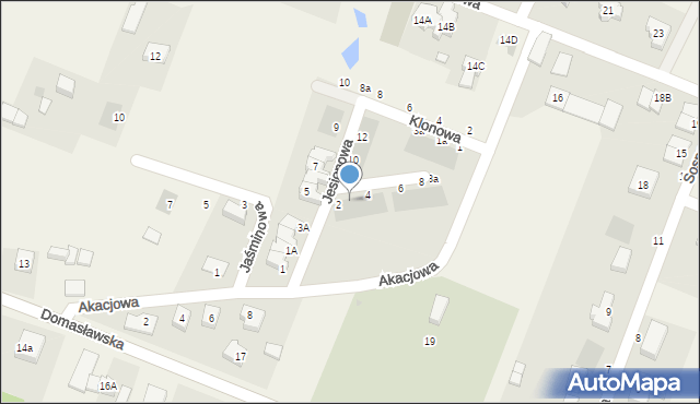 Tyniec Mały, Jesionowa, 2a, mapa Tyniec Mały