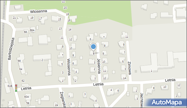 Wągrowiec, Jesienna, 4, mapa Wągrowiec