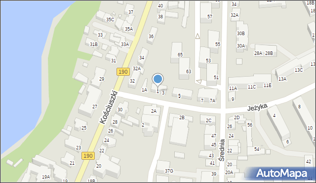 Wągrowiec, Jeżyka, 1, mapa Wągrowiec