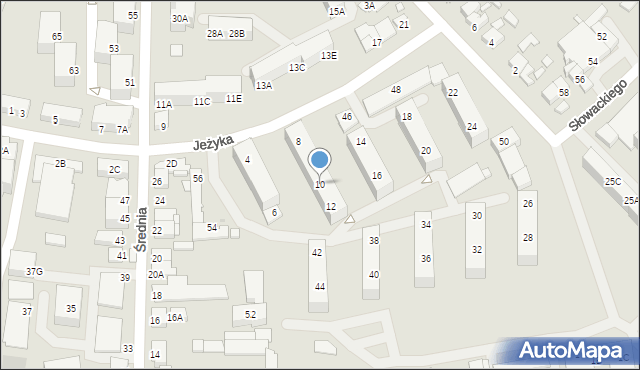 Wągrowiec, Jeżyka, 10, mapa Wągrowiec