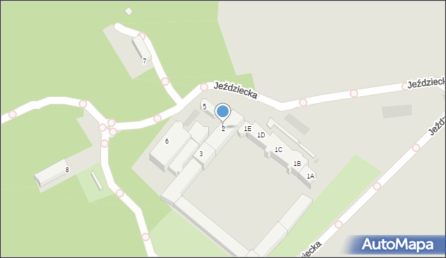 Wałbrzych, Jeździecka, 2, mapa Wałbrzycha