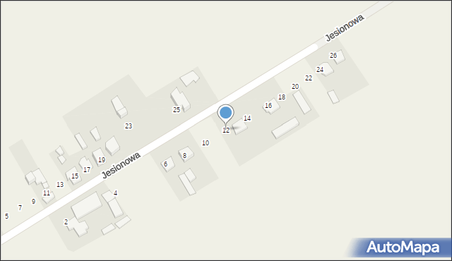 Waleńczów, Jesionowa, 12, mapa Waleńczów