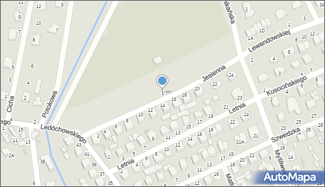 Warka, Jesienna, 1, mapa Warka