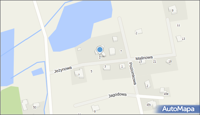 Warkały, Jeżynowa, 2, mapa Warkały