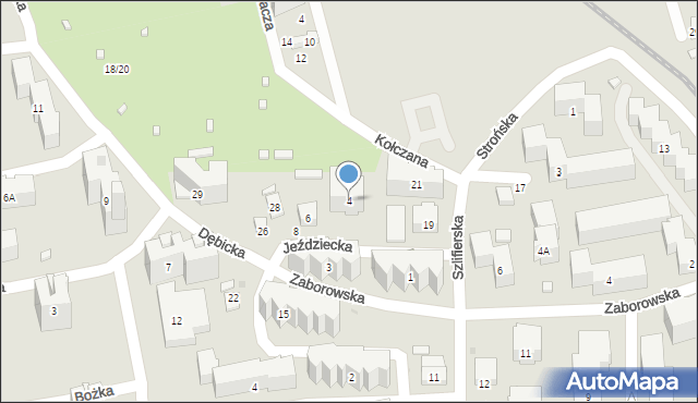 Warszawa, Jeździecka, 4, mapa Warszawy