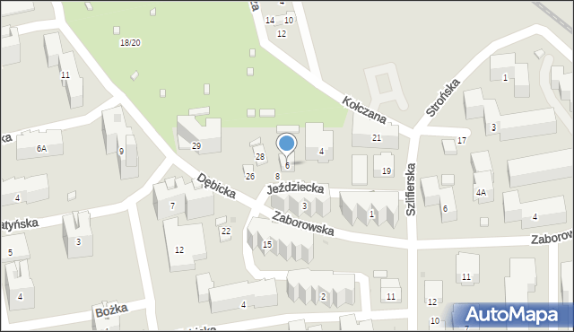 Warszawa, Jeździecka, 6, mapa Warszawy
