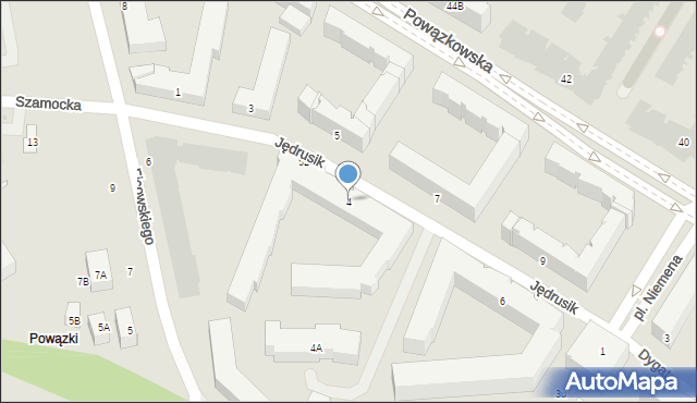 Warszawa, Jędrusik Kaliny, 4, mapa Warszawy