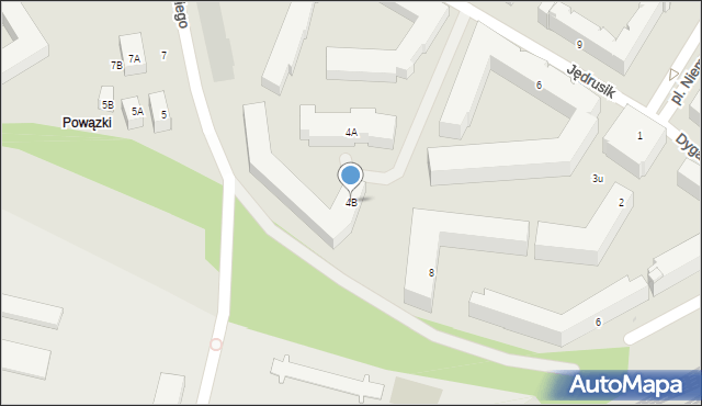 Warszawa, Jędrusik Kaliny, 4B, mapa Warszawy