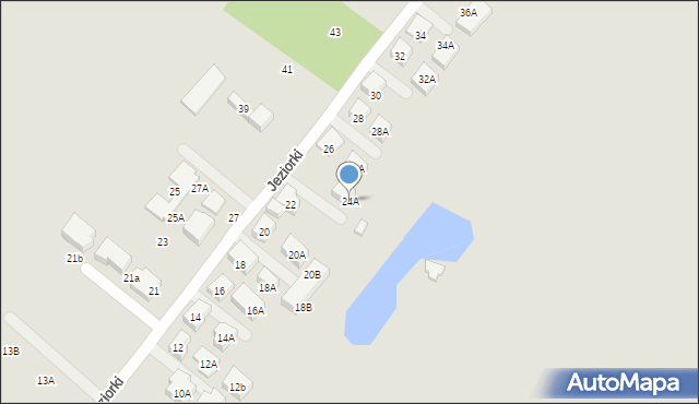 Warszawa, Jeziorki, 24A, mapa Warszawy