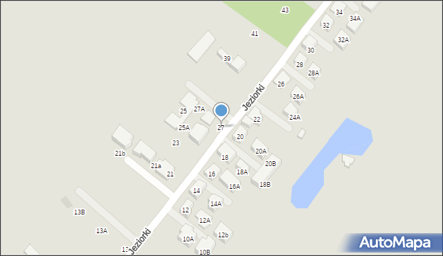 Warszawa, Jeziorki, 27, mapa Warszawy