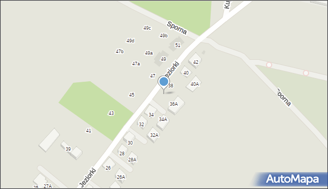 Warszawa, Jeziorki, 36, mapa Warszawy