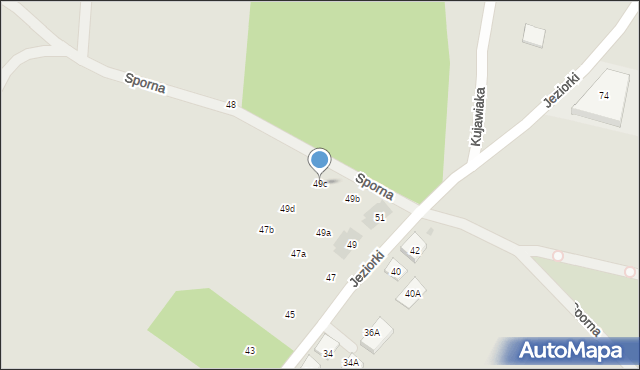 Warszawa, Jeziorki, 49c, mapa Warszawy