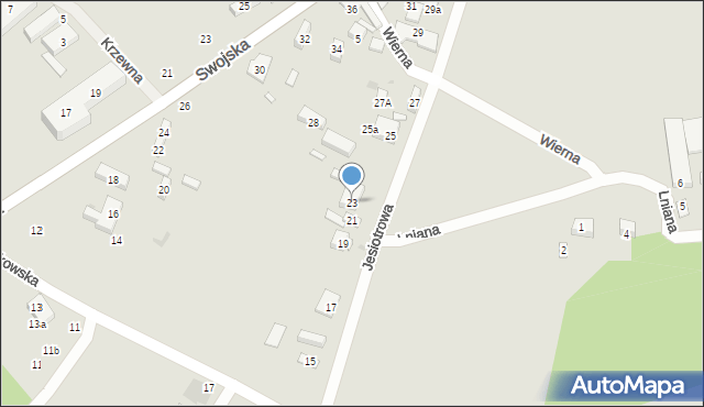 Warszawa, Jesiotrowa, 23, mapa Warszawy